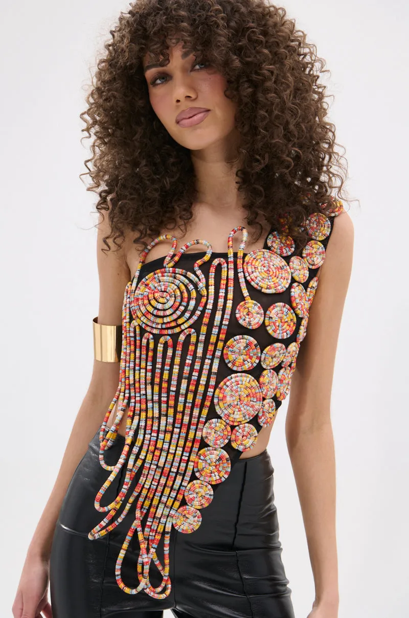 ROUND AND ROUND ASYMMETRIC SLEEVELESS TOP sold by AKIRA product image thumbnail 3