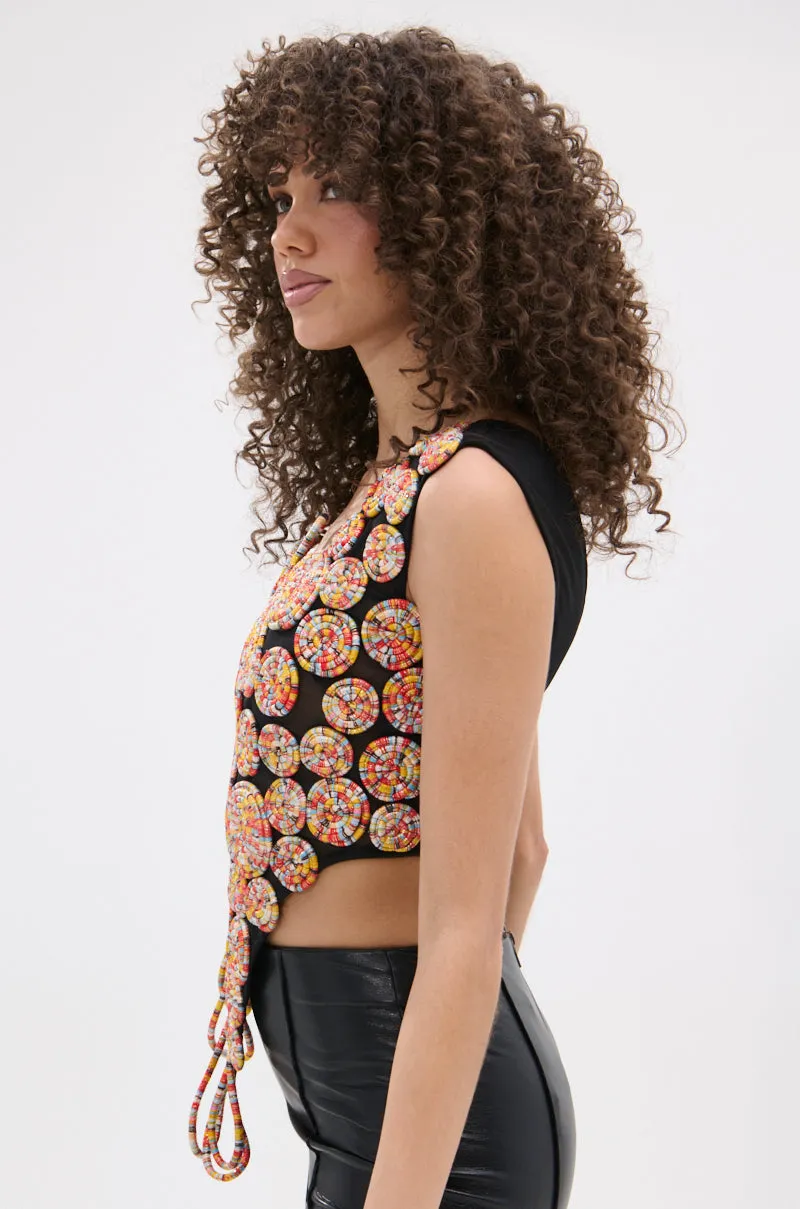 ROUND AND ROUND ASYMMETRIC SLEEVELESS TOP sold by AKIRA product image thumbnail 4