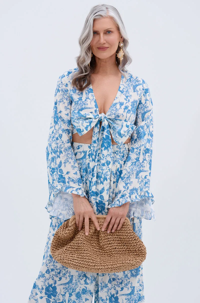 DOLLED UP TIE FRONT TOP sold by AKIRA product image thumbnail 3