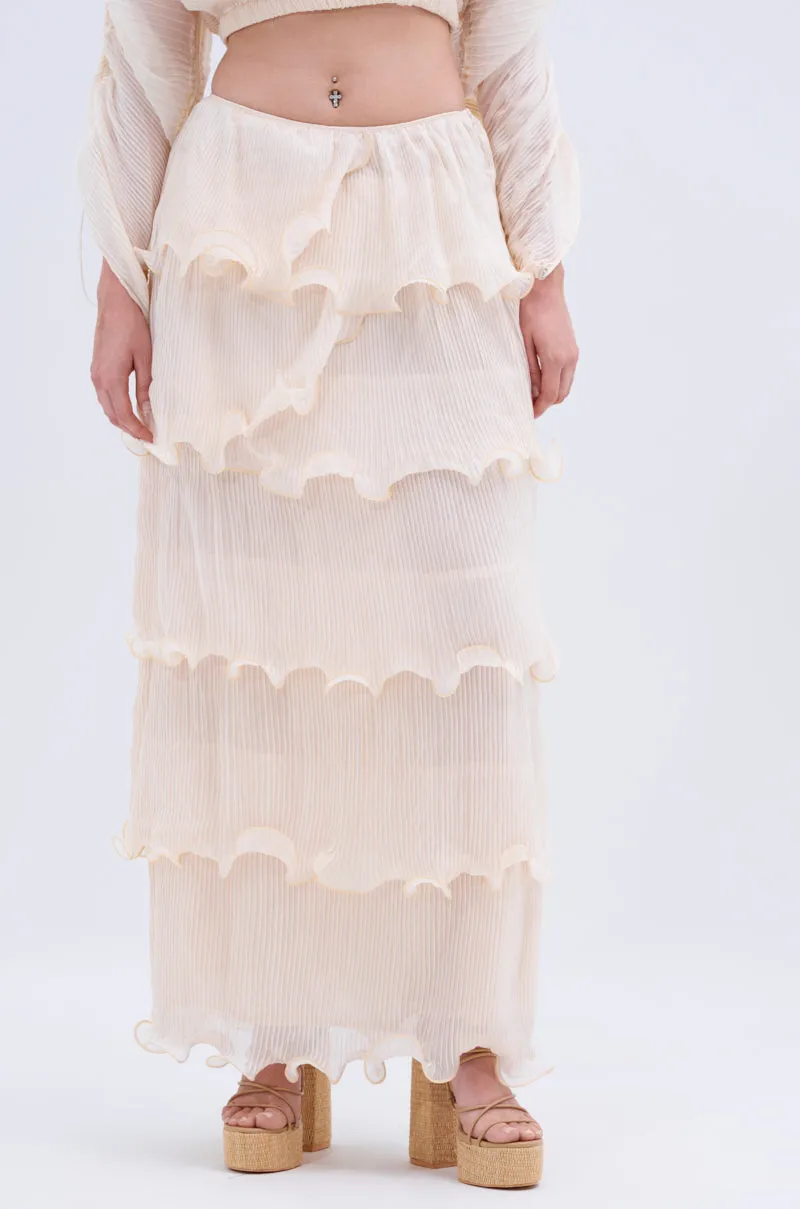 RUFFLE HEAVEN MAXI SKIRT sold by AKIRA product image thumbnail 5