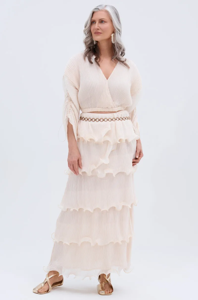 RUFFLE HEAVEN MAXI SKIRT sold by AKIRA product image thumbnail 2