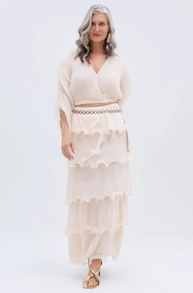 RUFFLE HEAVEN MAXI SKIRT sold by AKIRA product image thumbnail 3
