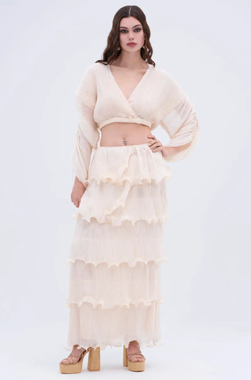 RUFFLE HEAVEN MAXI SKIRT sold by AKIRA product image thumbnail 4