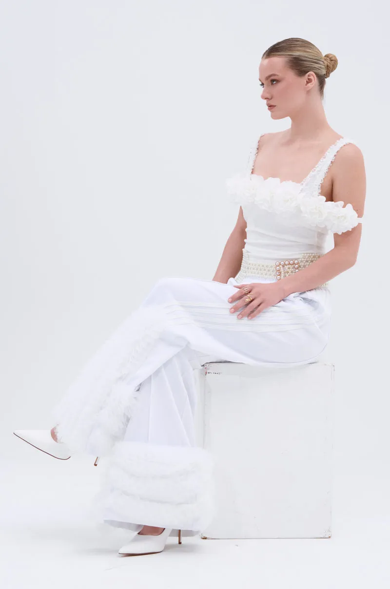 MODERN JAM TRACK PANT IN WHITE sold by AKIRA product image thumbnail 3