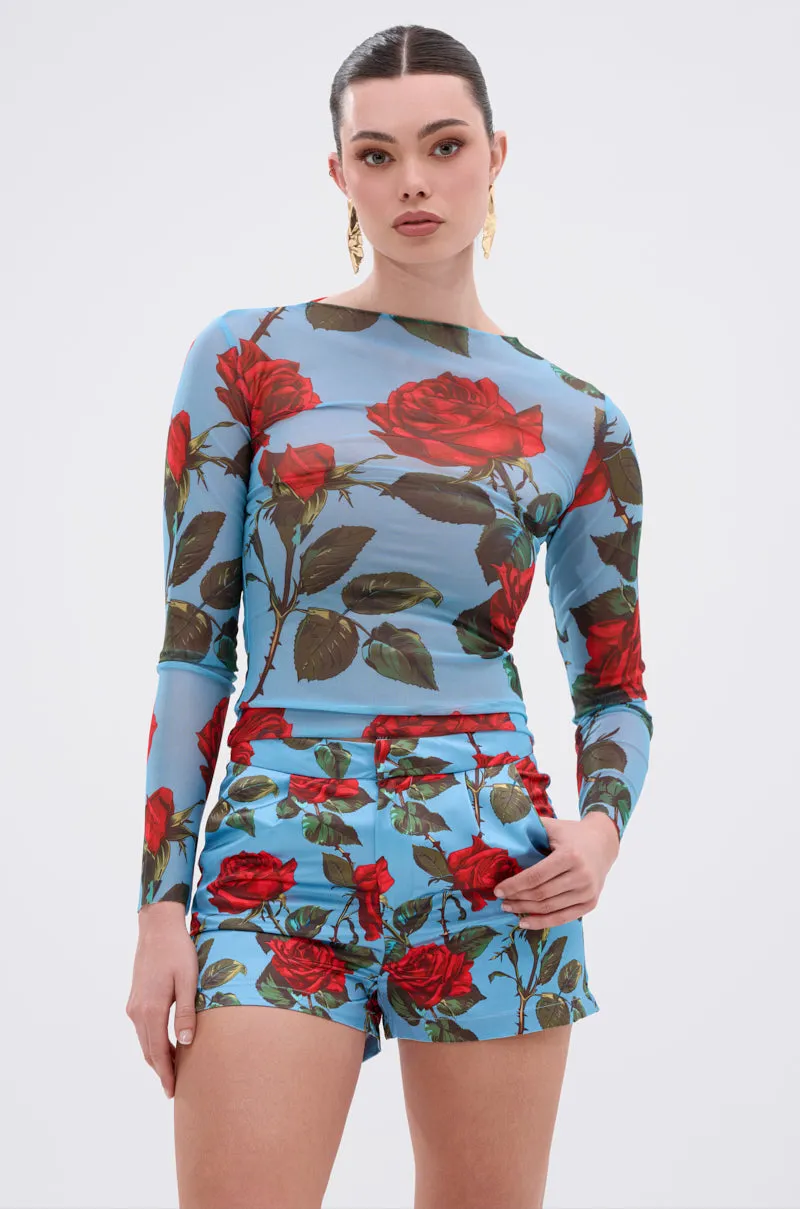 DOZEN ROSES MESH TOP sold by AKIRA product image thumbnail 2