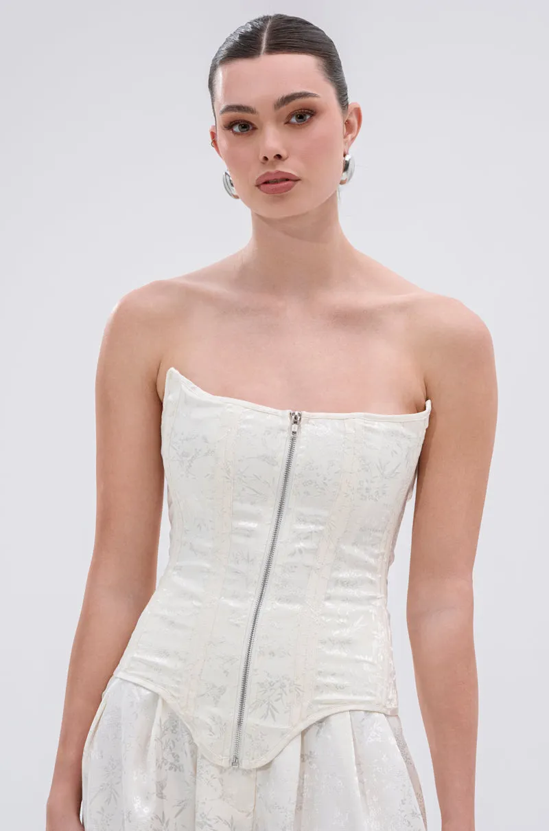 DAISY DOVE JACQUARD CORSET sold by AKIRA