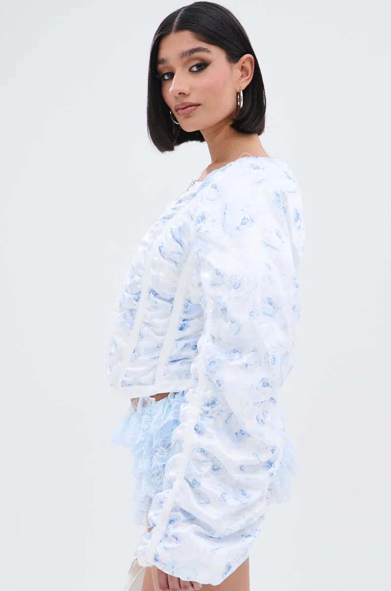 TALK TO ME NICE CORSETED JACKET IN WHITE sold by AKIRA product image thumbnail 4