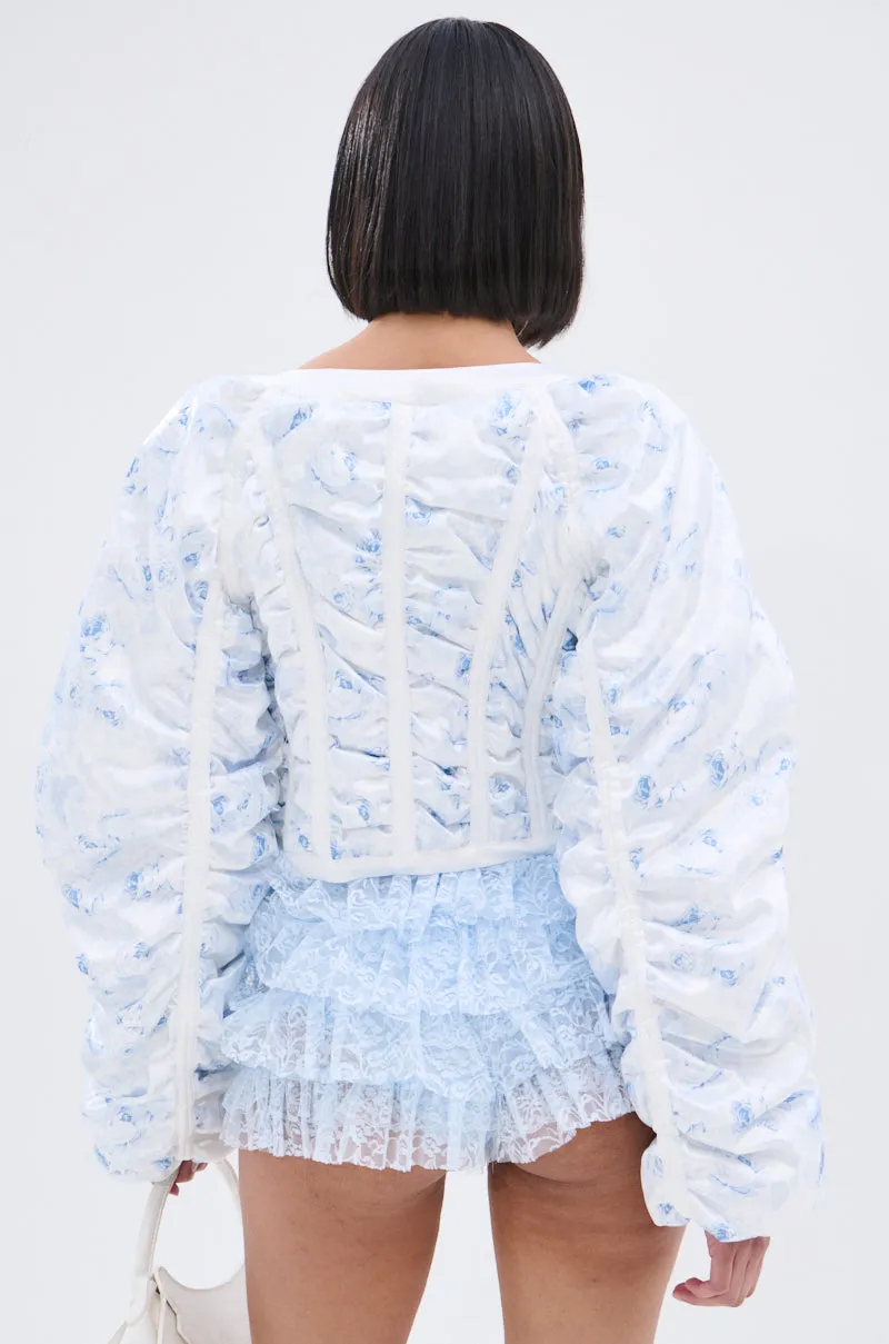 TALK TO ME NICE CORSETED JACKET IN WHITE sold by AKIRA product image thumbnail 5