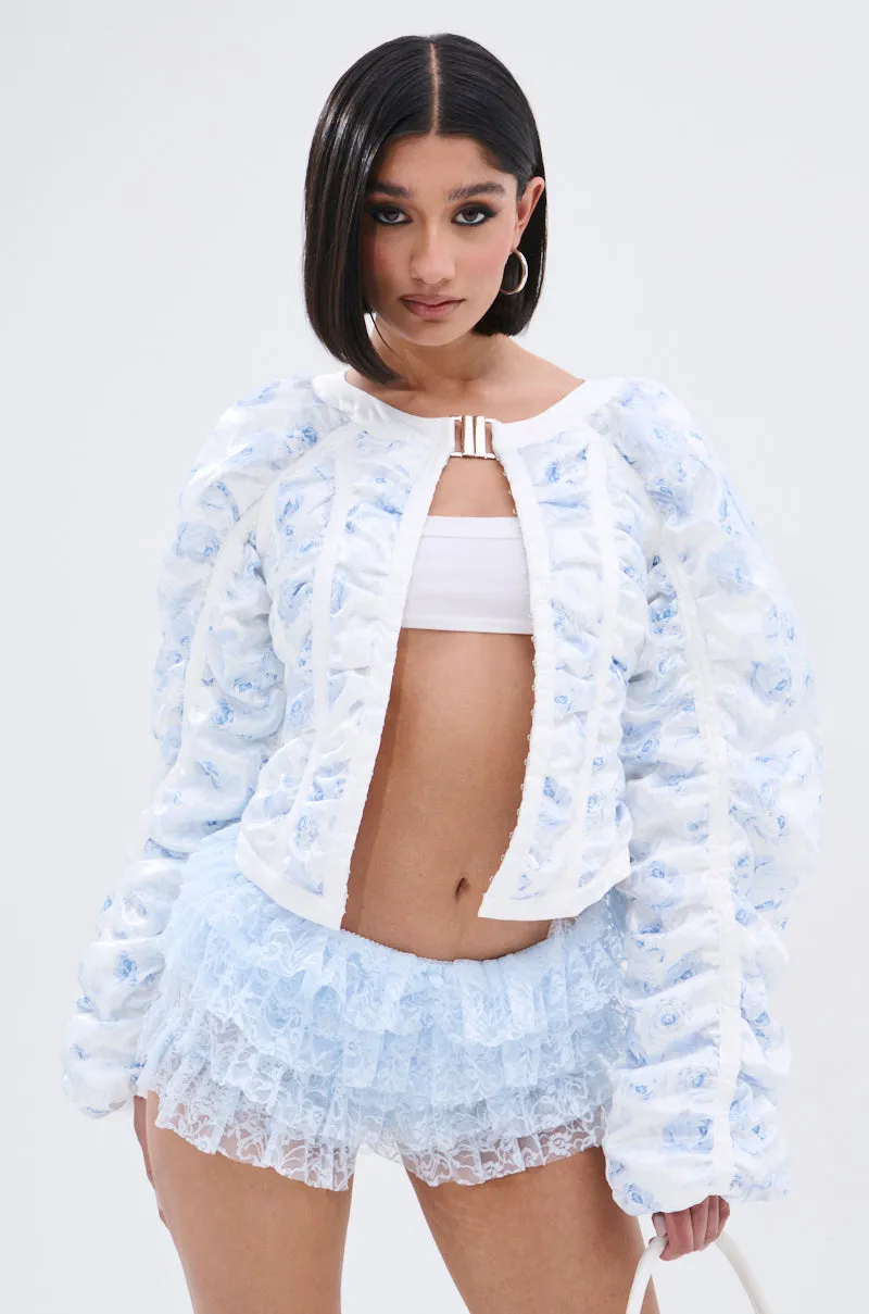 TALK TO ME NICE CORSETED JACKET IN WHITE sold by AKIRA product image thumbnail 3