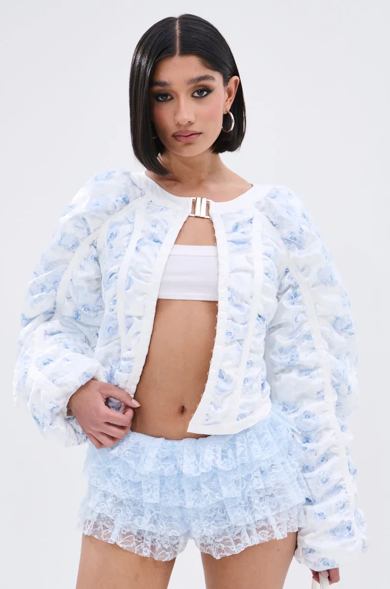 TALK TO ME NICE CORSETED JACKET IN WHITE sold by AKIRA product image thumbnail 2