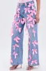 PRETTY IN PINK BOW DETAIL DENIM JEANS sold by AKIRA