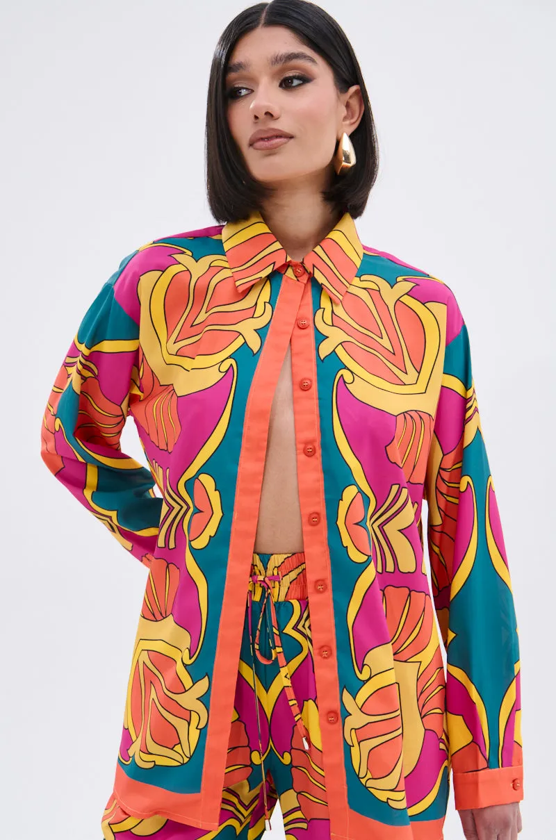 TROPICAL DREAMS BUTTON UP SHIRT sold by AKIRA