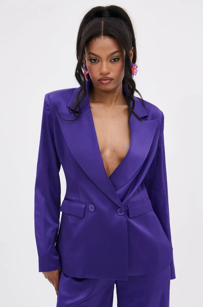 SAY YOU LOVE ME SATIN BLAZER sold by AKIRA product image thumbnail 3