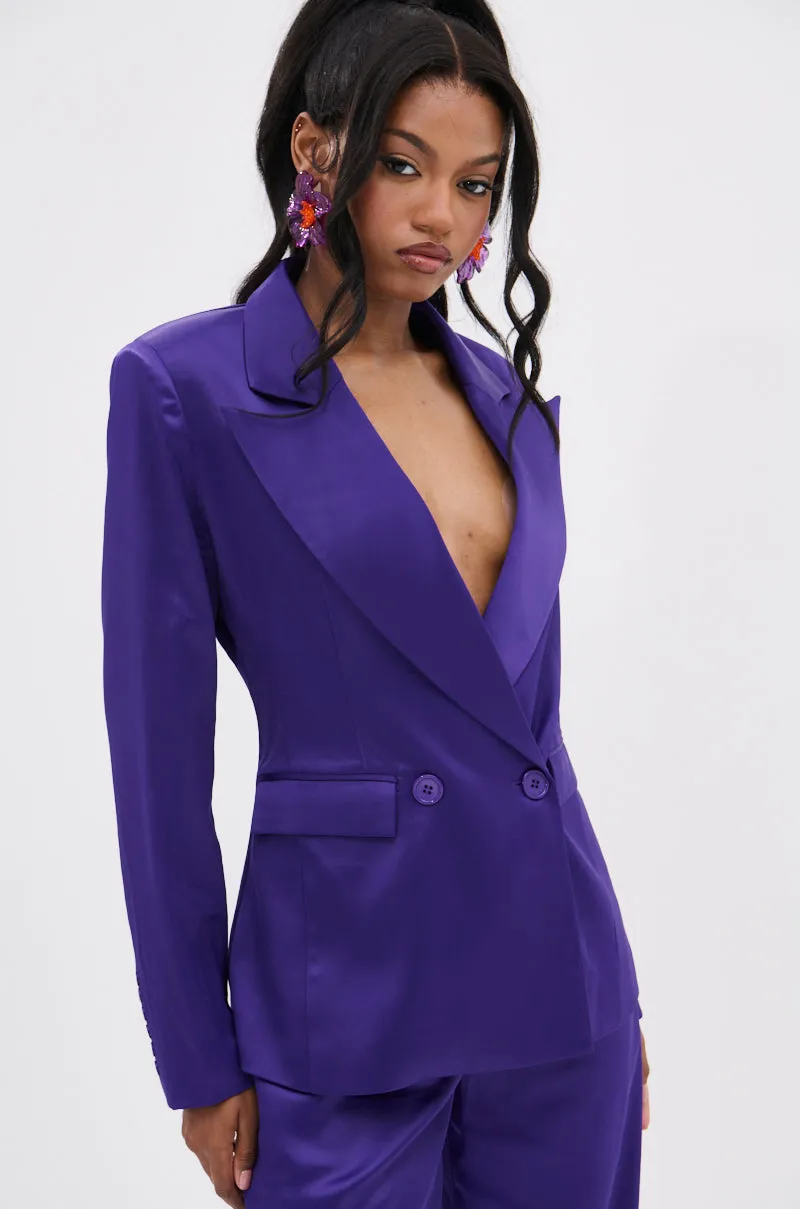 SAY YOU LOVE ME SATIN BLAZER sold by AKIRA product image thumbnail 4