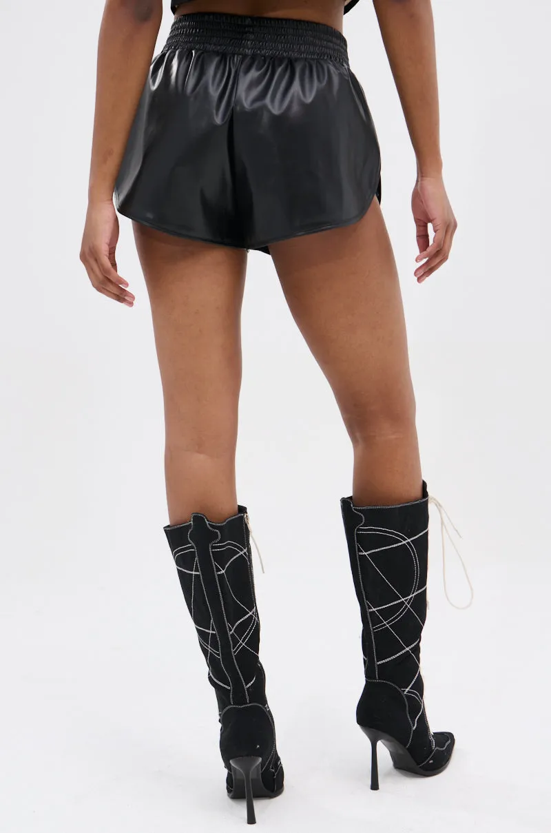 ITS A VIBE FAUX LEATHER SHORT sold by AKIRA product image thumbnail 4