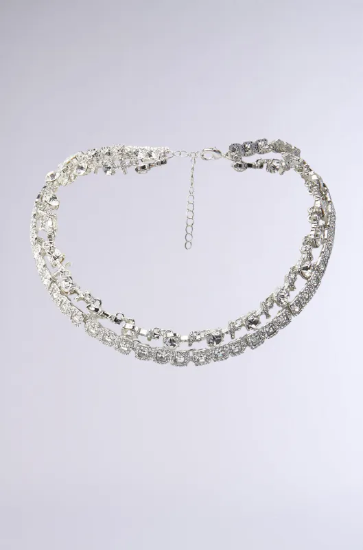 BLING RING NECKLACE IN SILVER sold by AKIRA