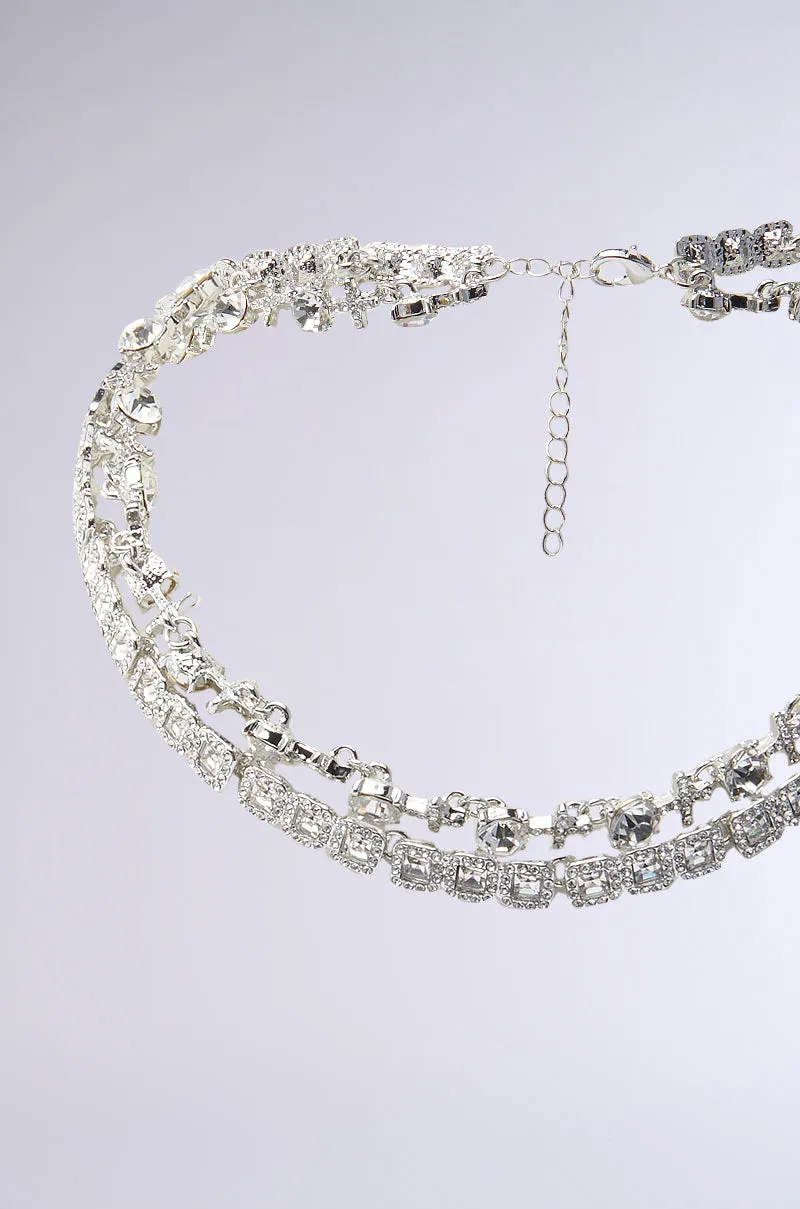 BLING RING NECKLACE IN SILVER sold by AKIRA product image thumbnail 3