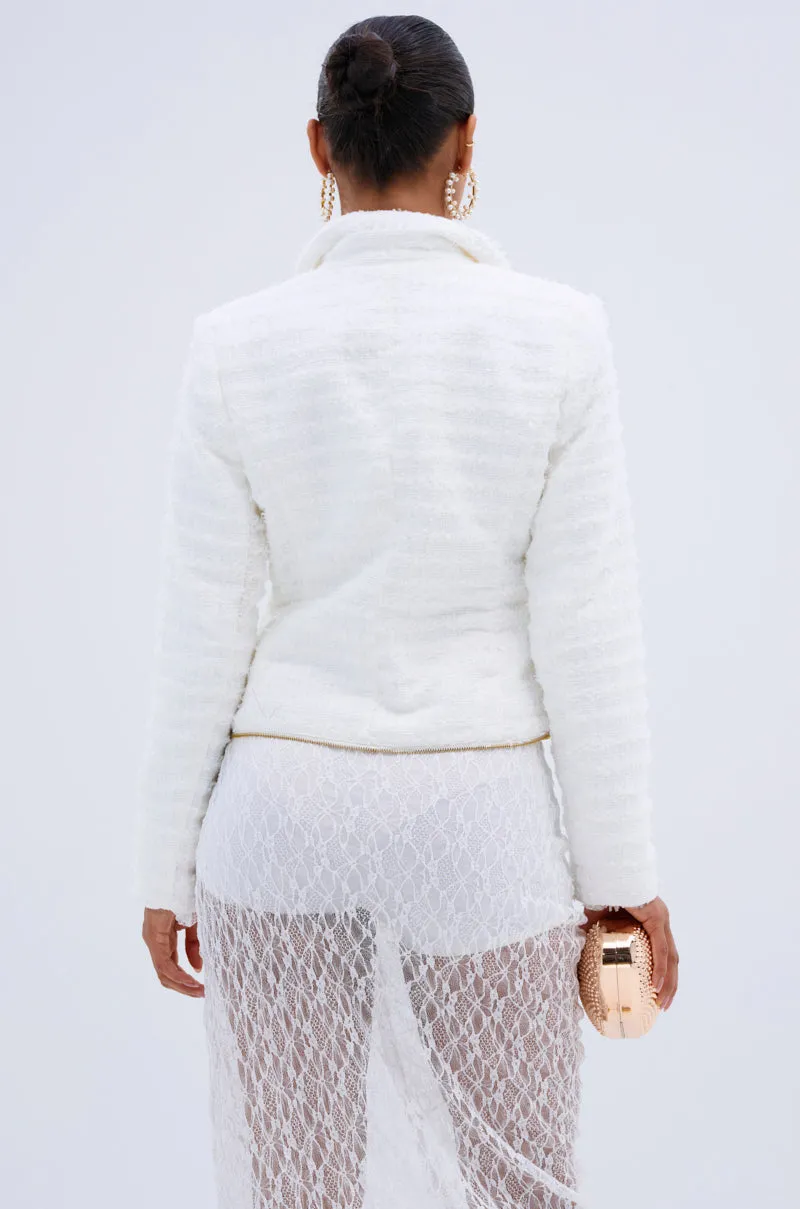 CARLOTTA TWEED BLAZER sold by AKIRA product image thumbnail 3