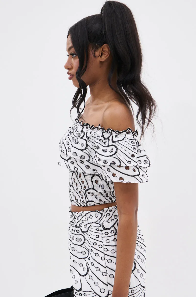 SET YOU FREE OFF THE SHOULDER BLOUSE sold by AKIRA product image thumbnail 4