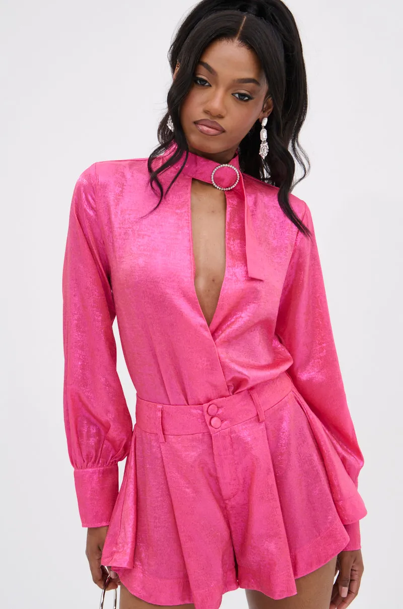 LOOK THIS WAY SHINY BODYSUIT sold by AKIRA product image thumbnail 2