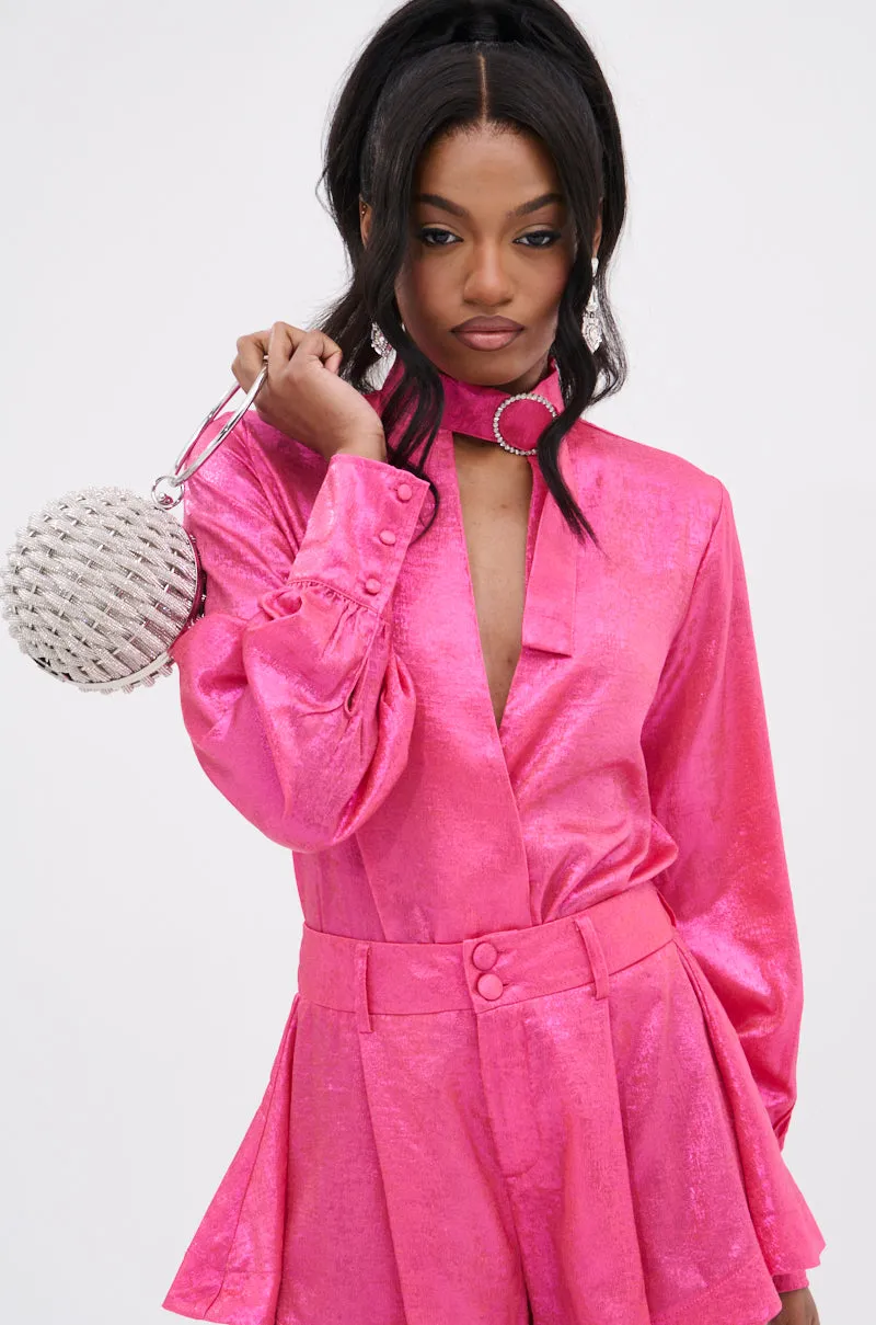 LOOK THIS WAY SHINY BODYSUIT sold by AKIRA product image thumbnail 3