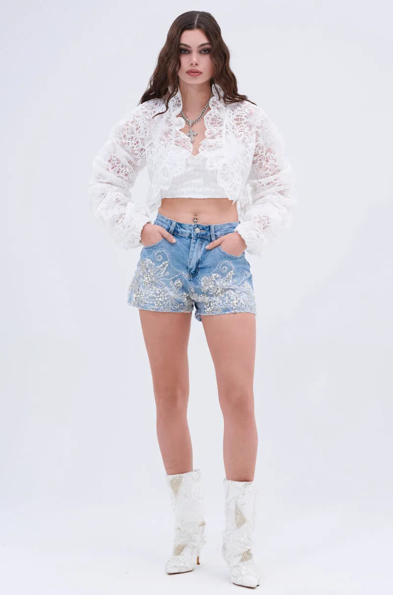 SWEET THING LACE SHRUG sold by AKIRA product image thumbnail 5