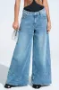 ALIVE AND WELL DENIM PANT WITH LACE UP AT HEM sold by AKIRA