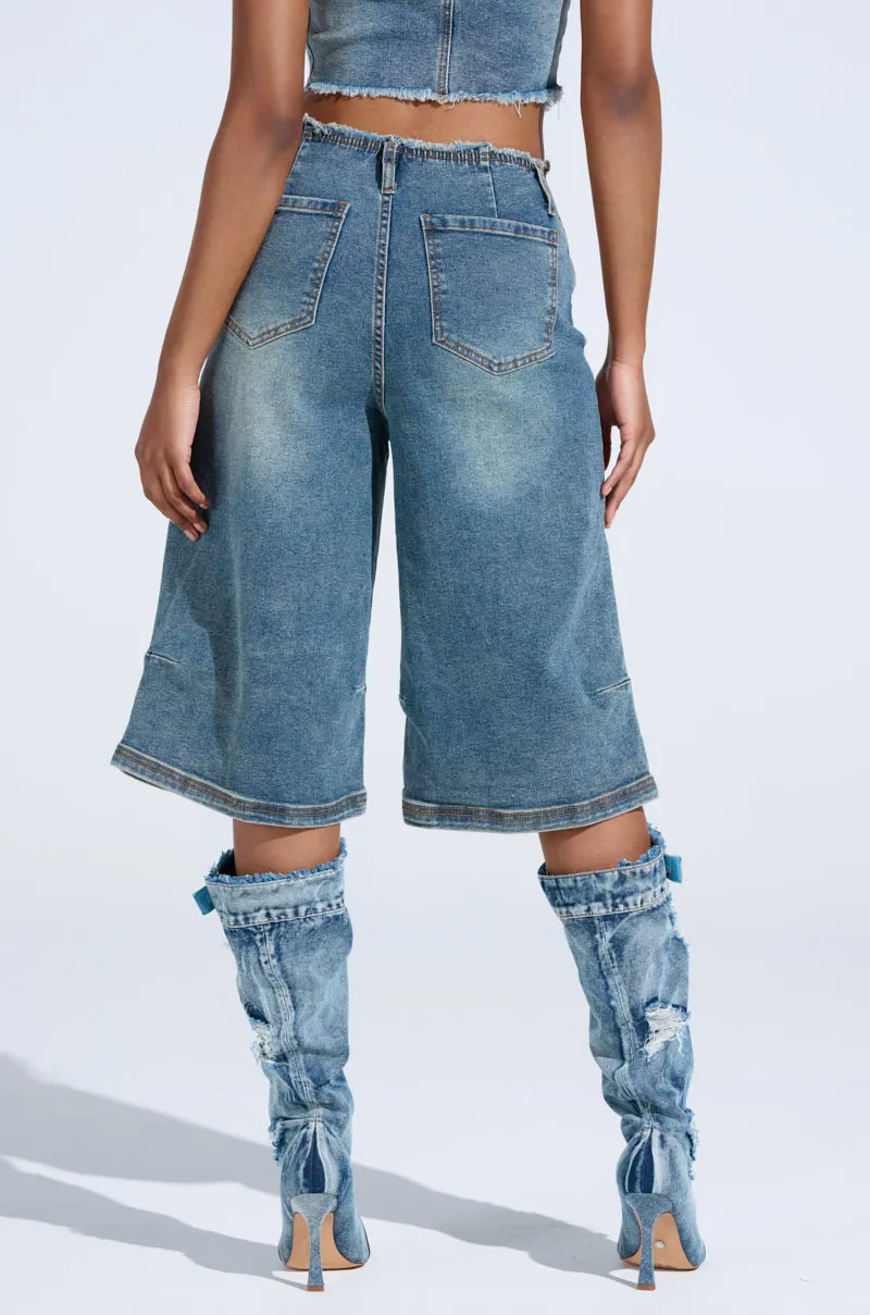 BREAK UP WITH HIM DENIM SHORTS sold by AKIRA product image thumbnail 5