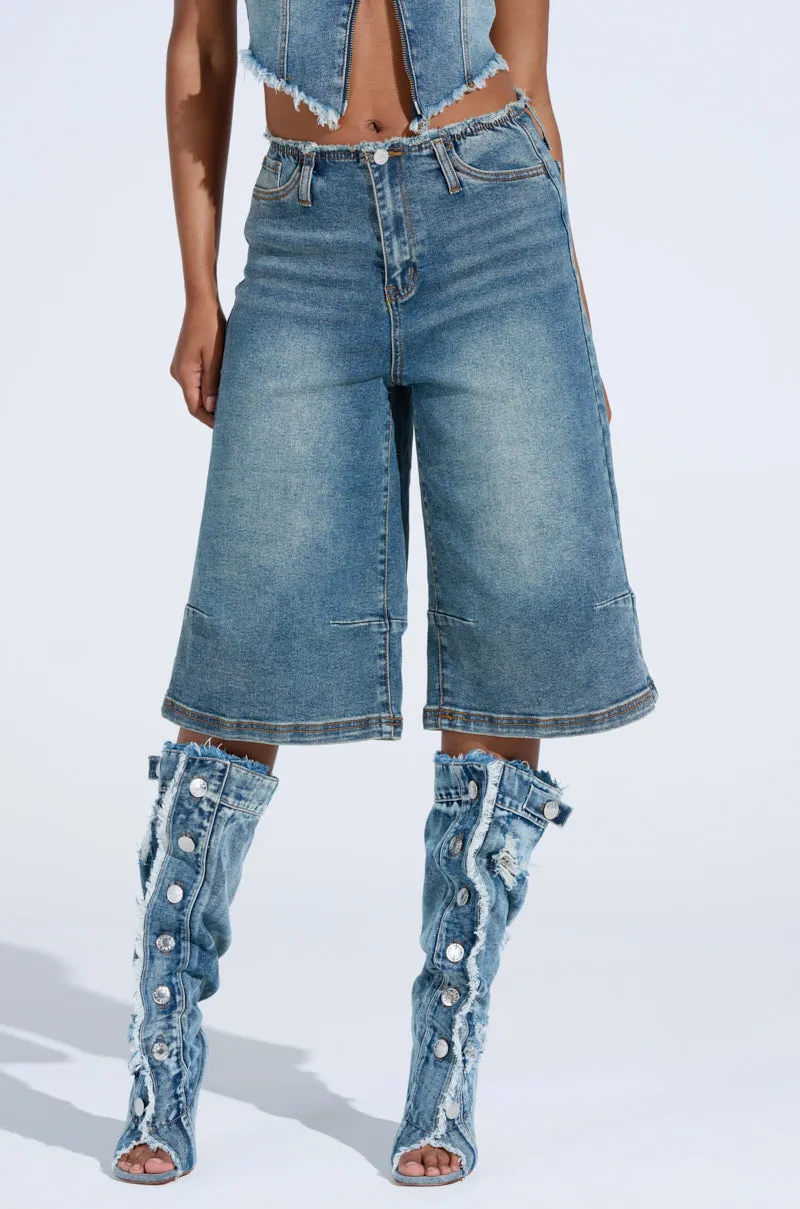 BREAK UP WITH HIM DENIM SHORTS sold by AKIRA product image thumbnail 3