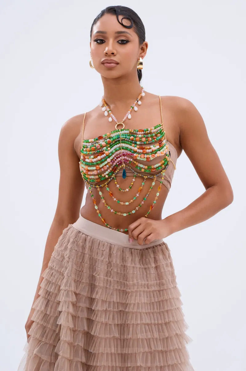 ESMERELDA BEADED CHAIN TOP sold by AKIRA product image thumbnail 2