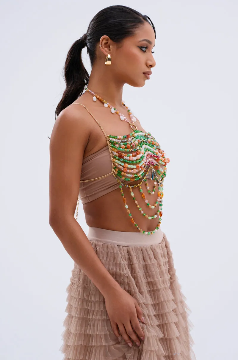 ESMERELDA BEADED CHAIN TOP sold by AKIRA product image thumbnail 3
