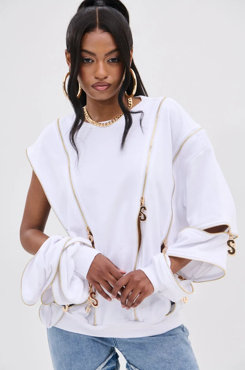 SABRINA ALL OVER ZIPPER SWEATSHIRT sold by AKIRA product image thumbnail 5