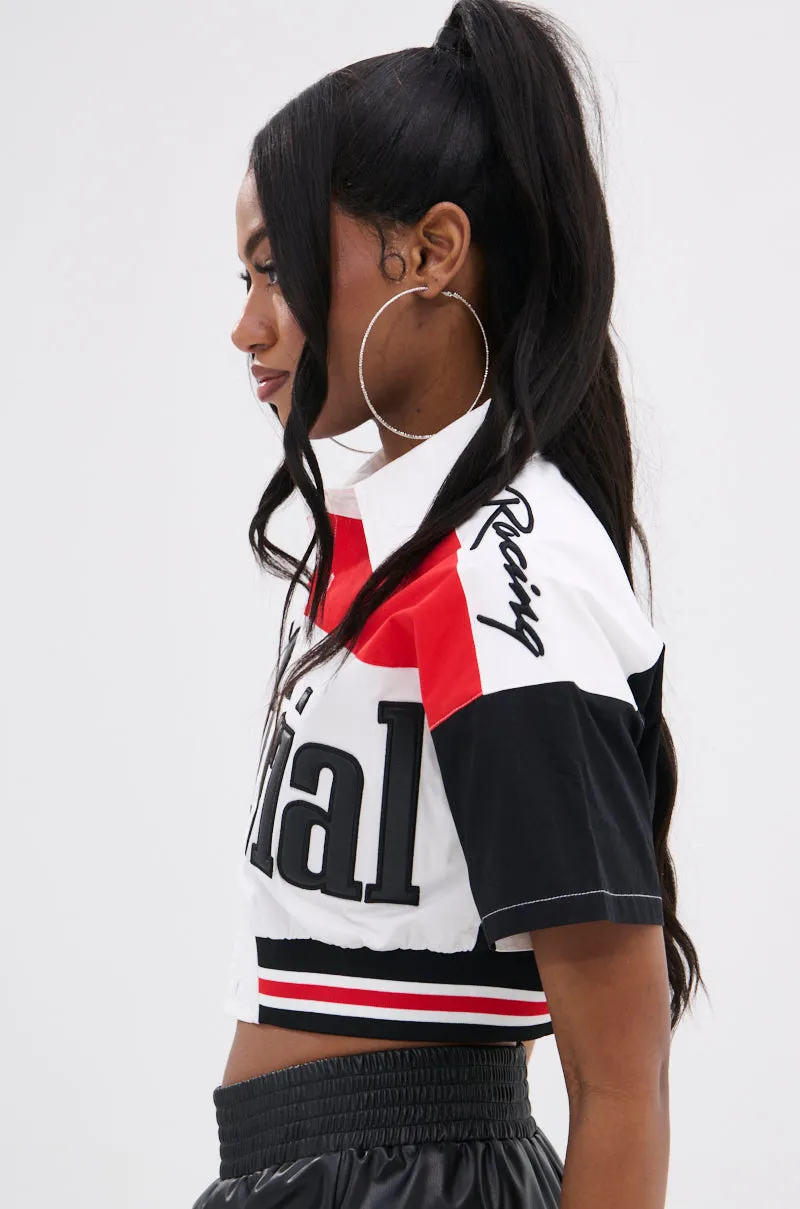 OFFICIAL DUTY CROPPED BUTTON DOWN TOP sold by AKIRA product image thumbnail 4