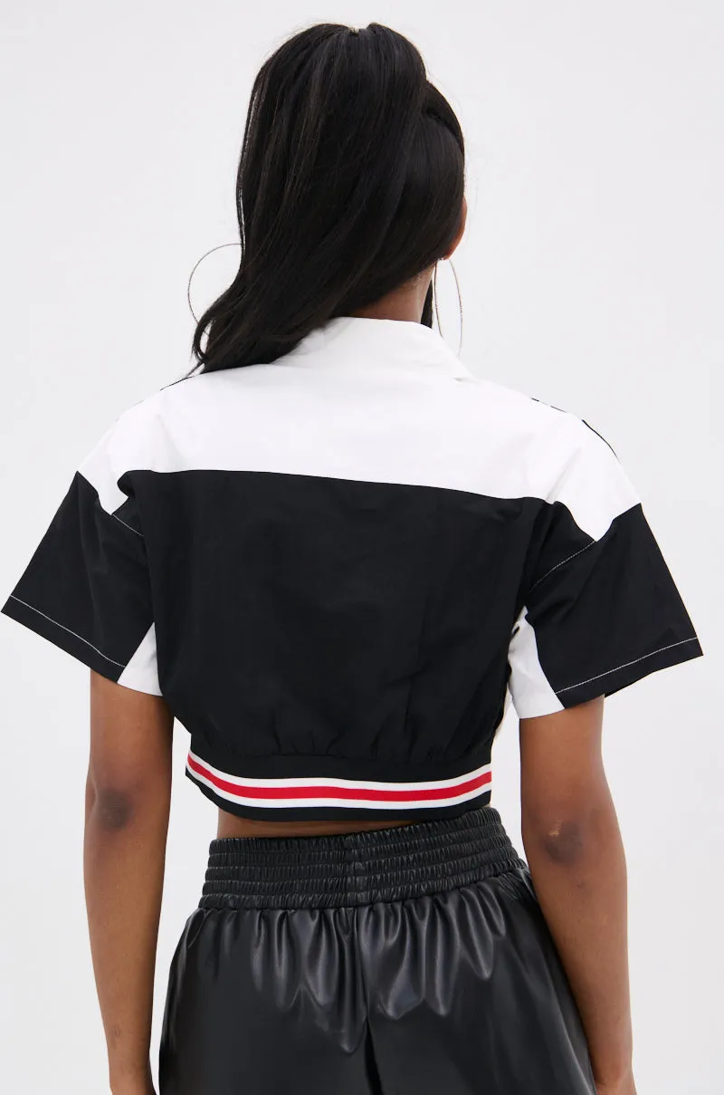 OFFICIAL DUTY CROPPED BUTTON DOWN TOP sold by AKIRA product image thumbnail 5