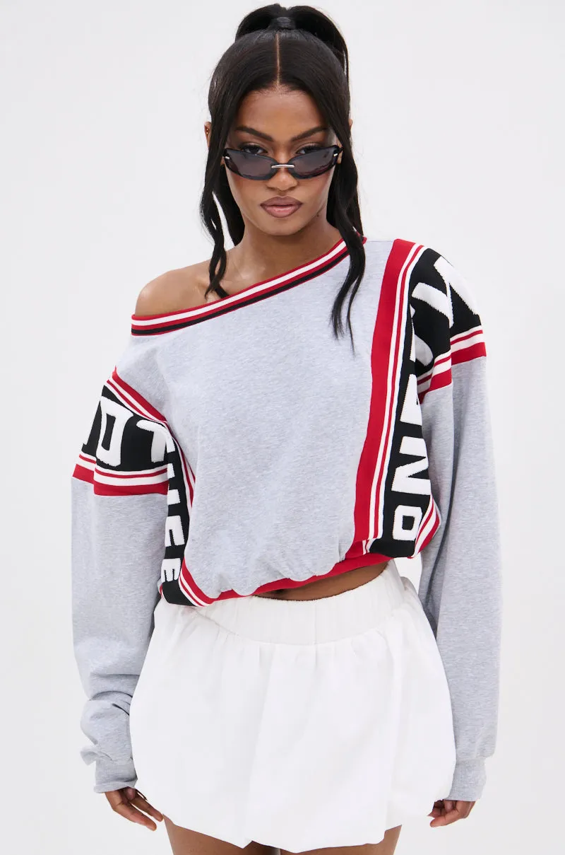 ONE TIME ONLY CROPPED SWEATSHIRT sold by AKIRA product image thumbnail 2