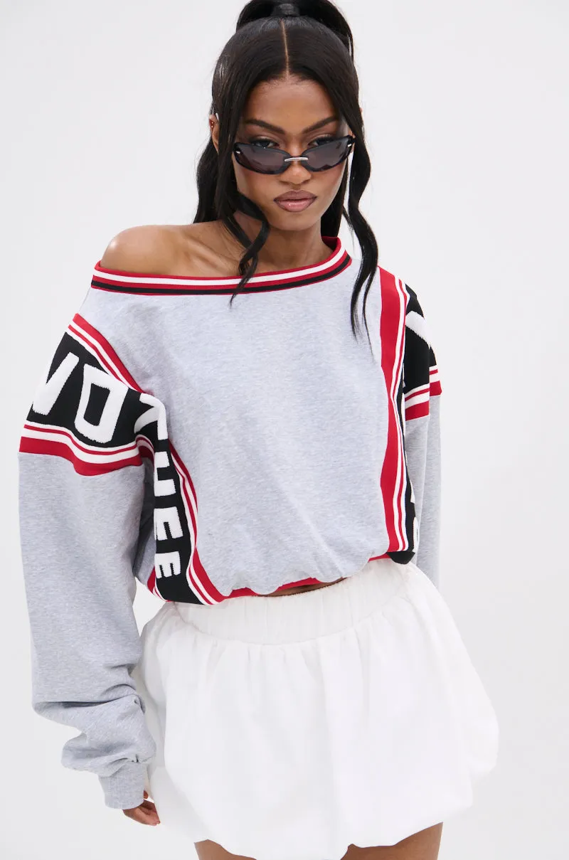 ONE TIME ONLY CROPPED SWEATSHIRT sold by AKIRA product image thumbnail 3