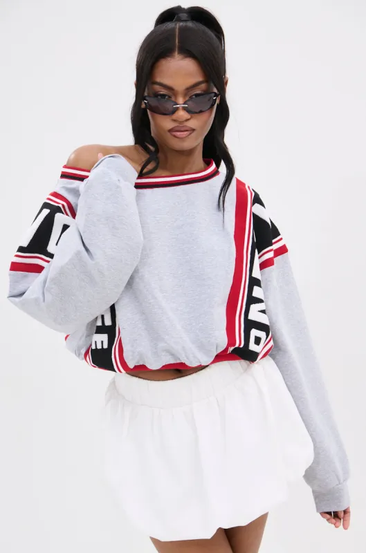 ONE TIME ONLY CROPPED SWEATSHIRT sold by AKIRA