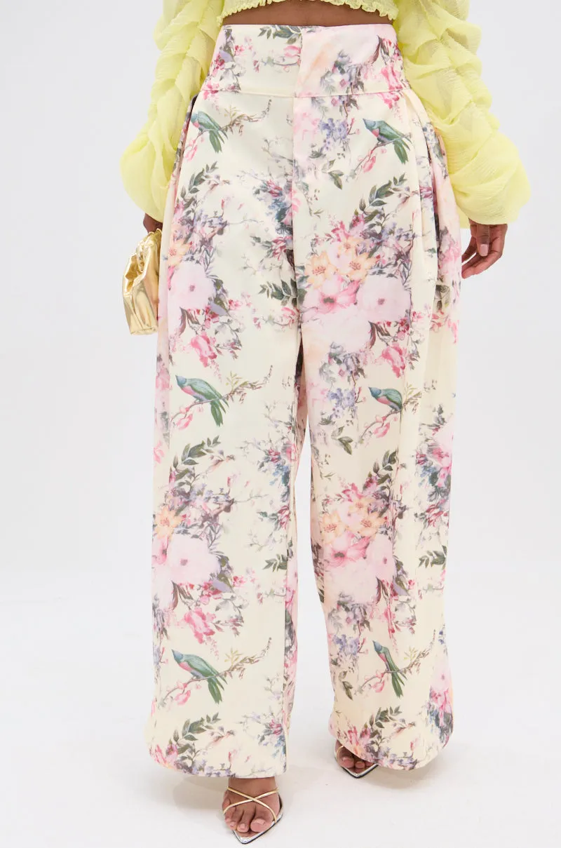 SABRINA FLORAL WIDE LEG PANT sold by AKIRA product image thumbnail 2