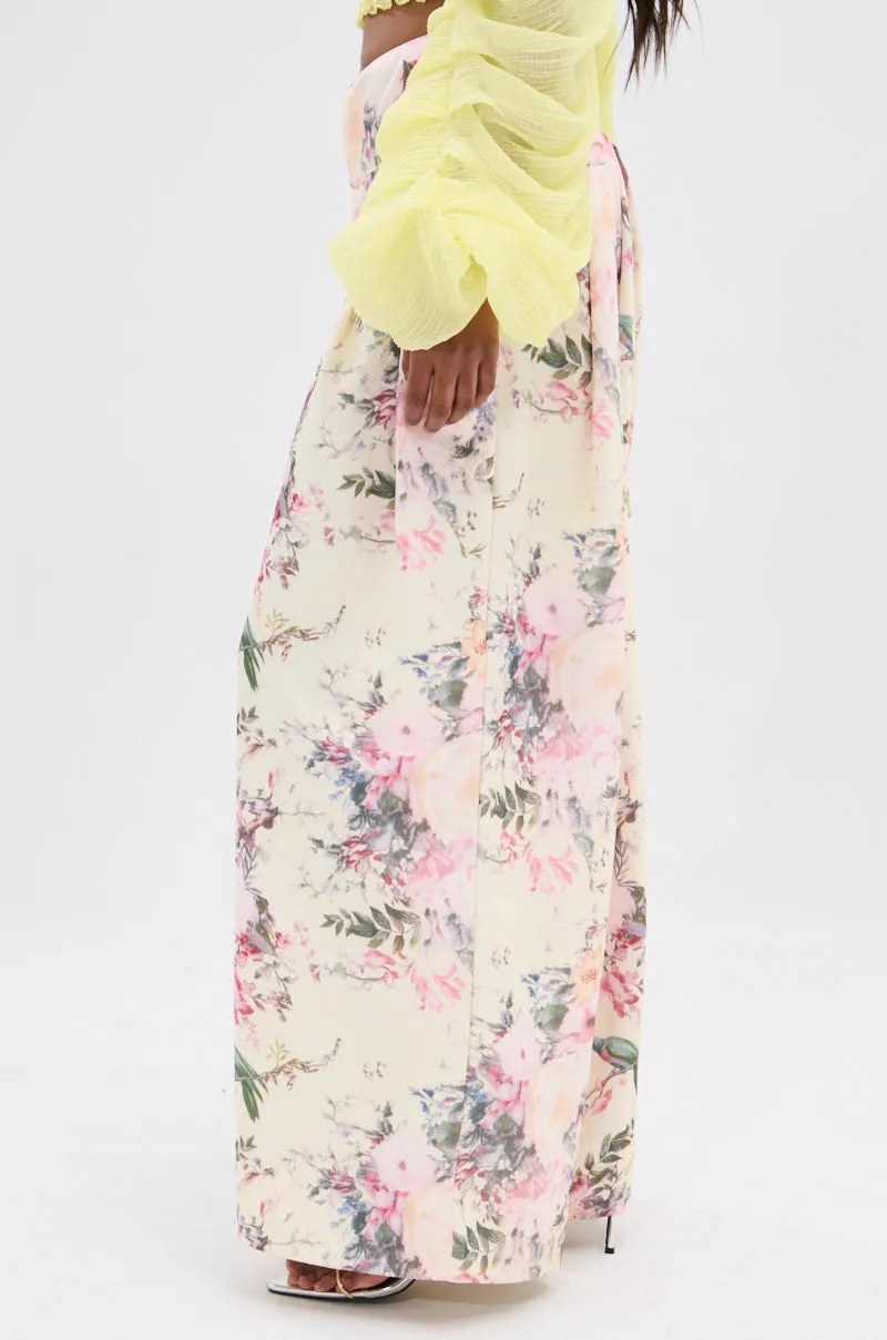 SABRINA FLORAL WIDE LEG PANT sold by AKIRA product image thumbnail 4