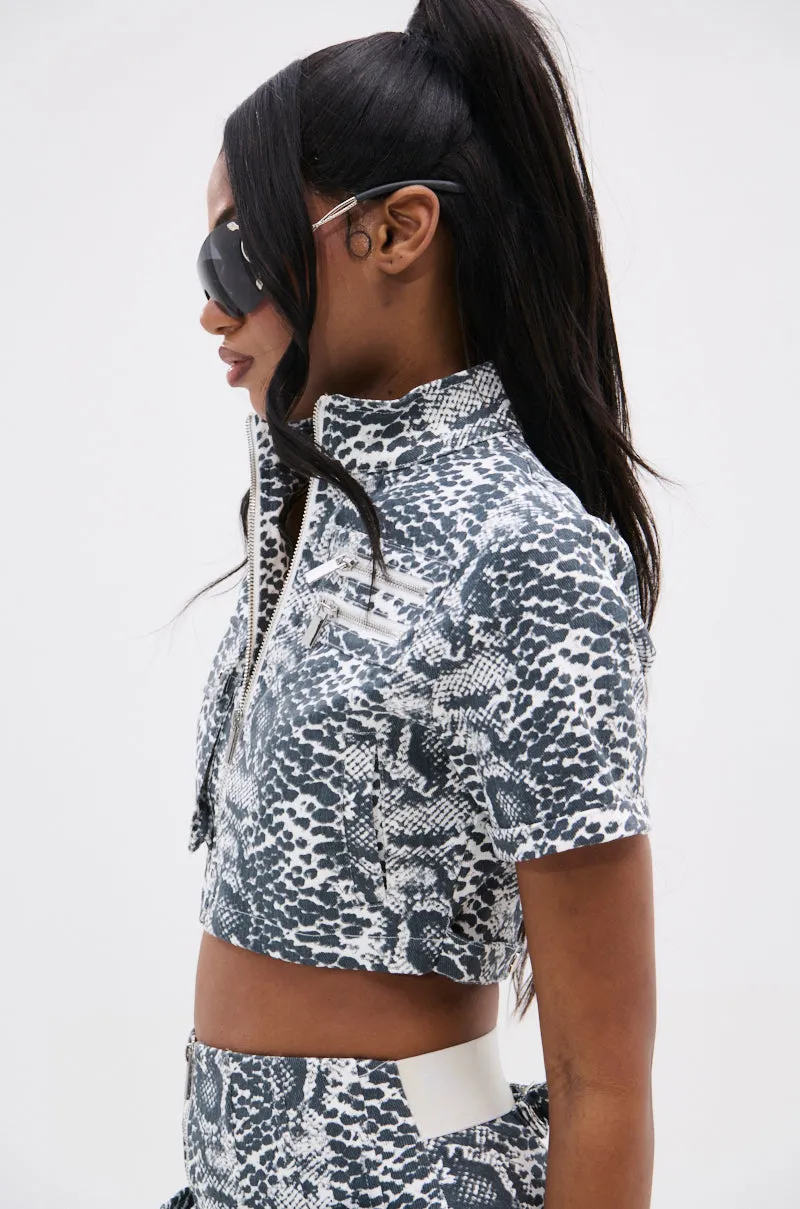 COLD BLOODED CROPPED SHORT SLEEVE TOP sold by AKIRA product image thumbnail 5