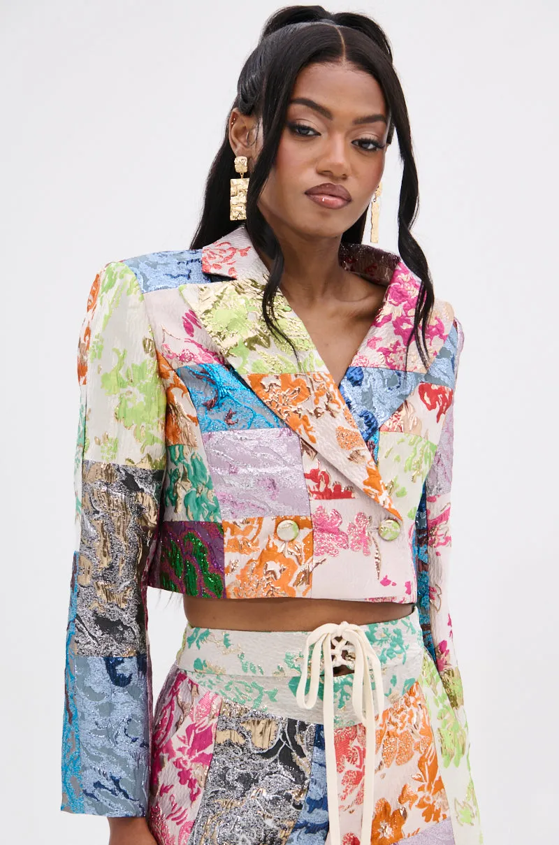 MIXED FEELINGS BROCADE BLAZER sold by AKIRA product image thumbnail 2