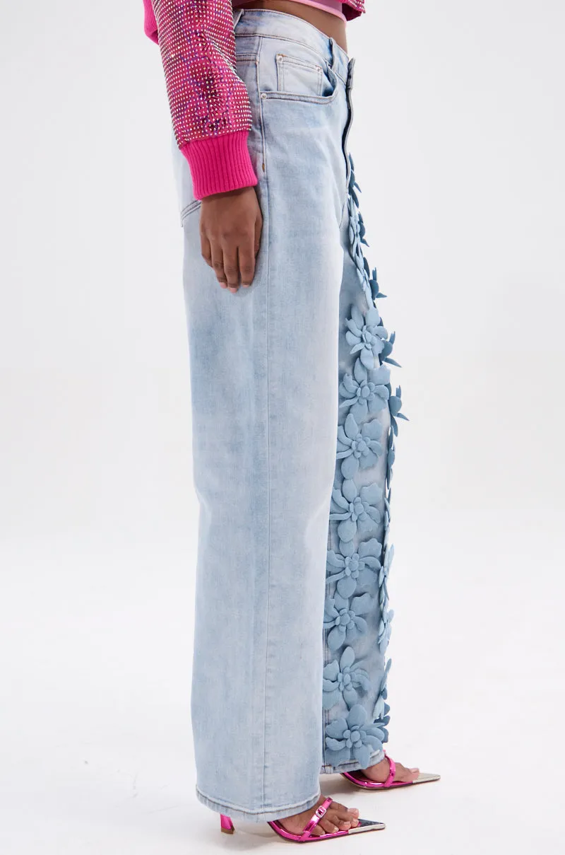 FLORAL FIELDS APPLIQUE DENIM PANTS sold by AKIRA product image thumbnail 5