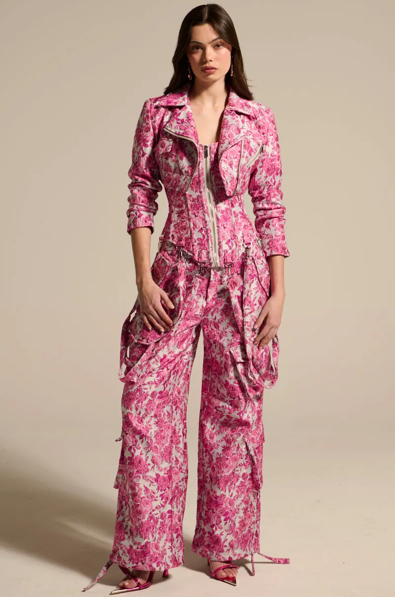 MILEY JACQUARD CARGO PANTS sold by AKIRA