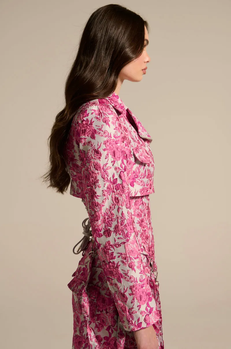 MILEY JACQUARD CROPPED MOTO sold by AKIRA product image thumbnail 4