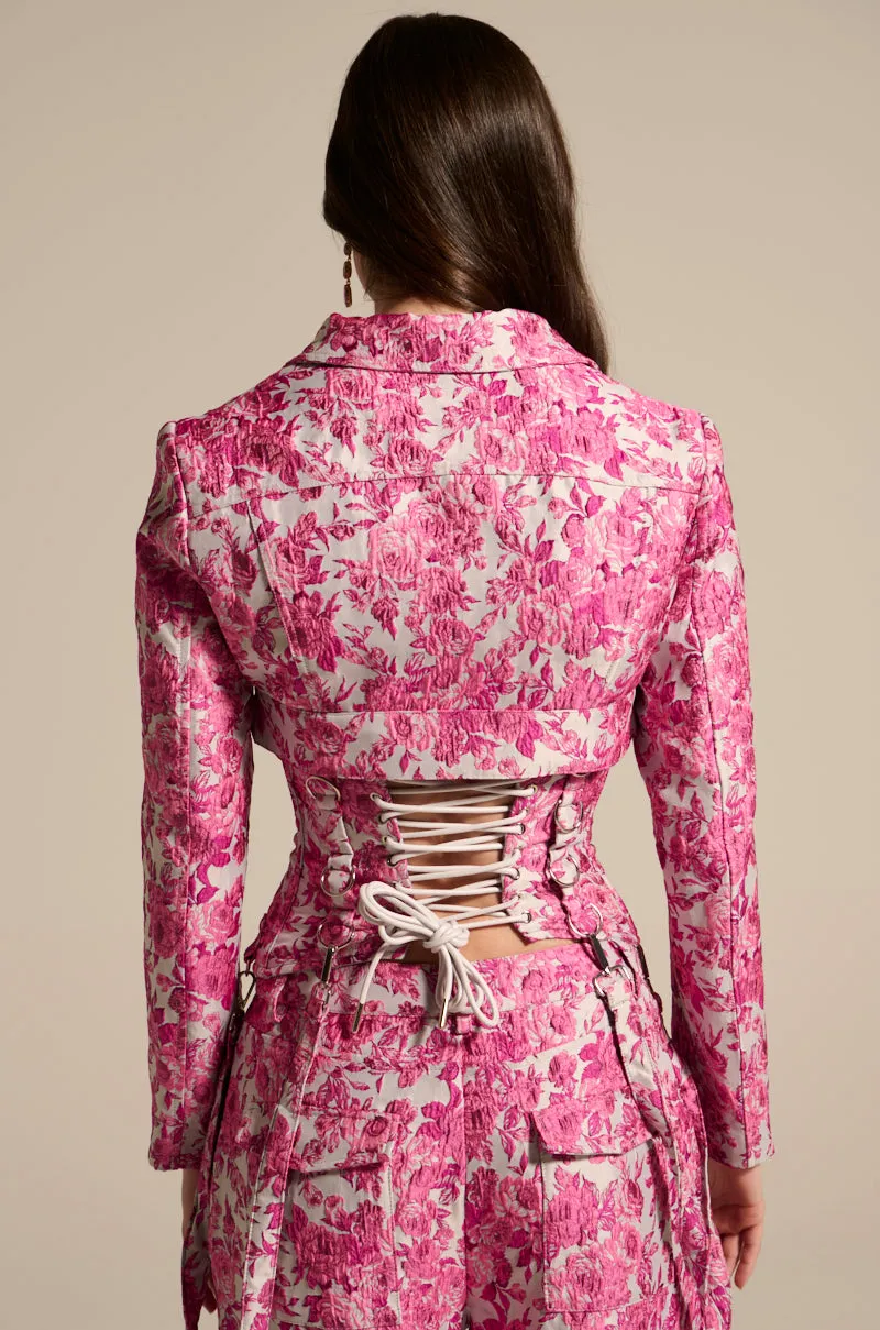 MILEY JACQUARD CROPPED MOTO sold by AKIRA product image thumbnail 5