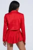 LILA CROPPED SATIN BLAZER sold by AKIRA