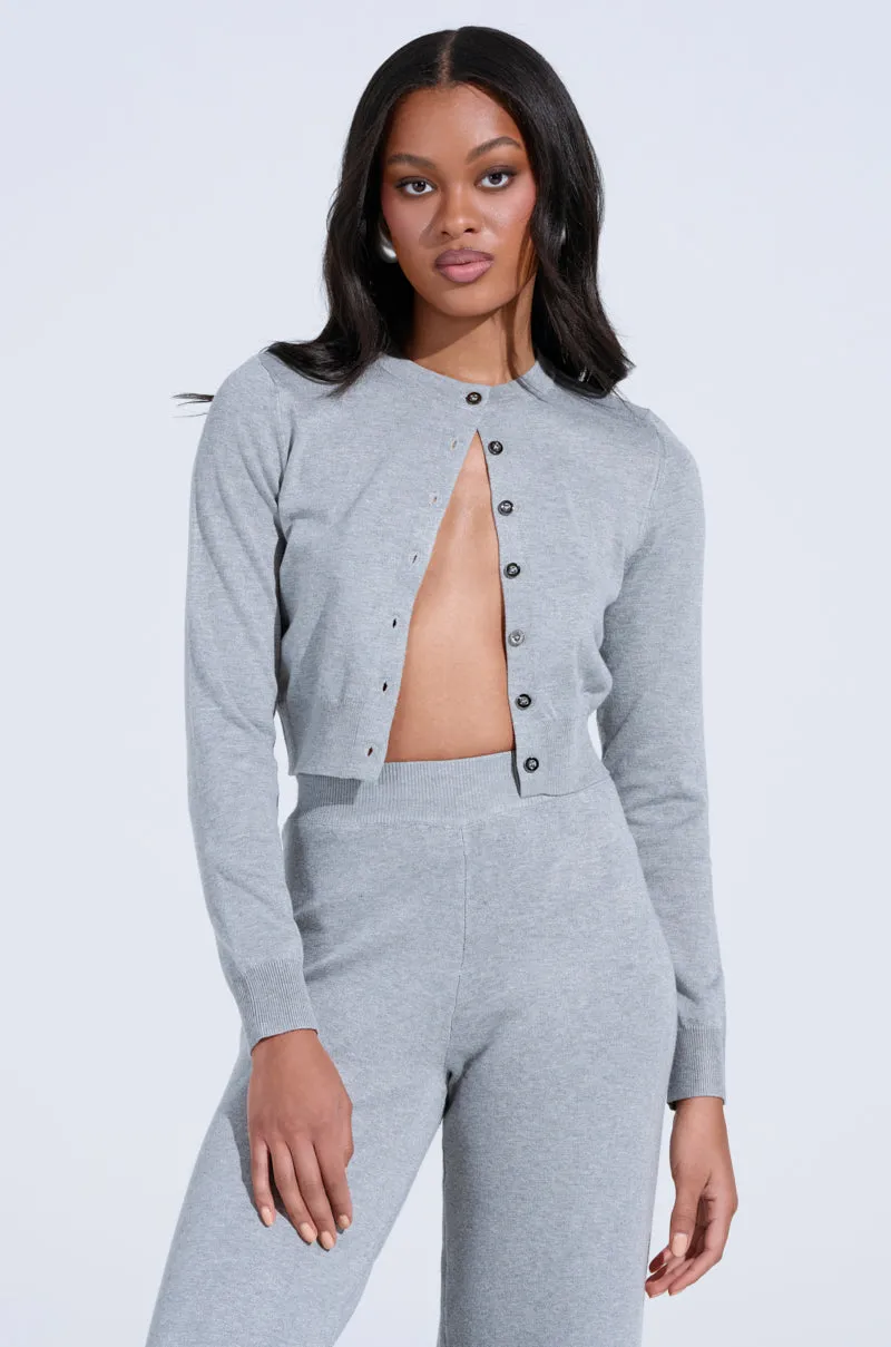 COZY LUXE CREW NECK CARDIGAN sold by AKIRA product image thumbnail 2