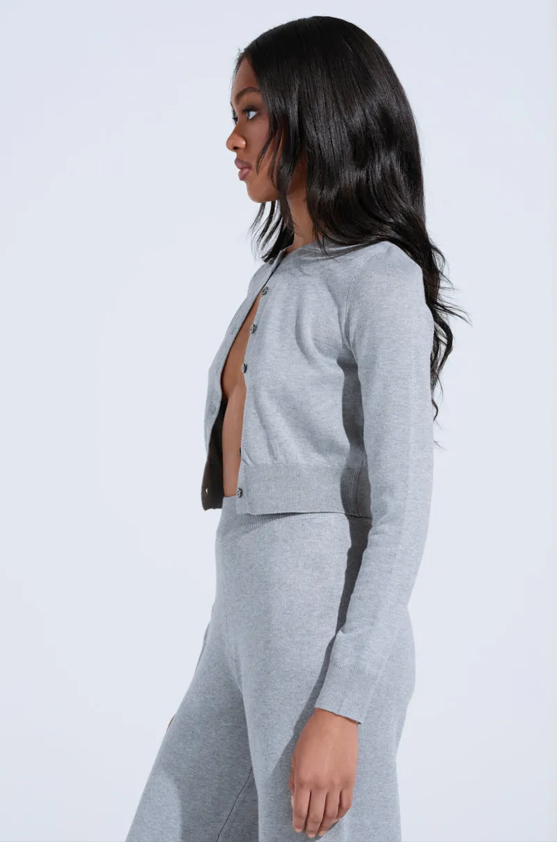 COZY LUXE CREW NECK CARDIGAN sold by AKIRA product image thumbnail 3