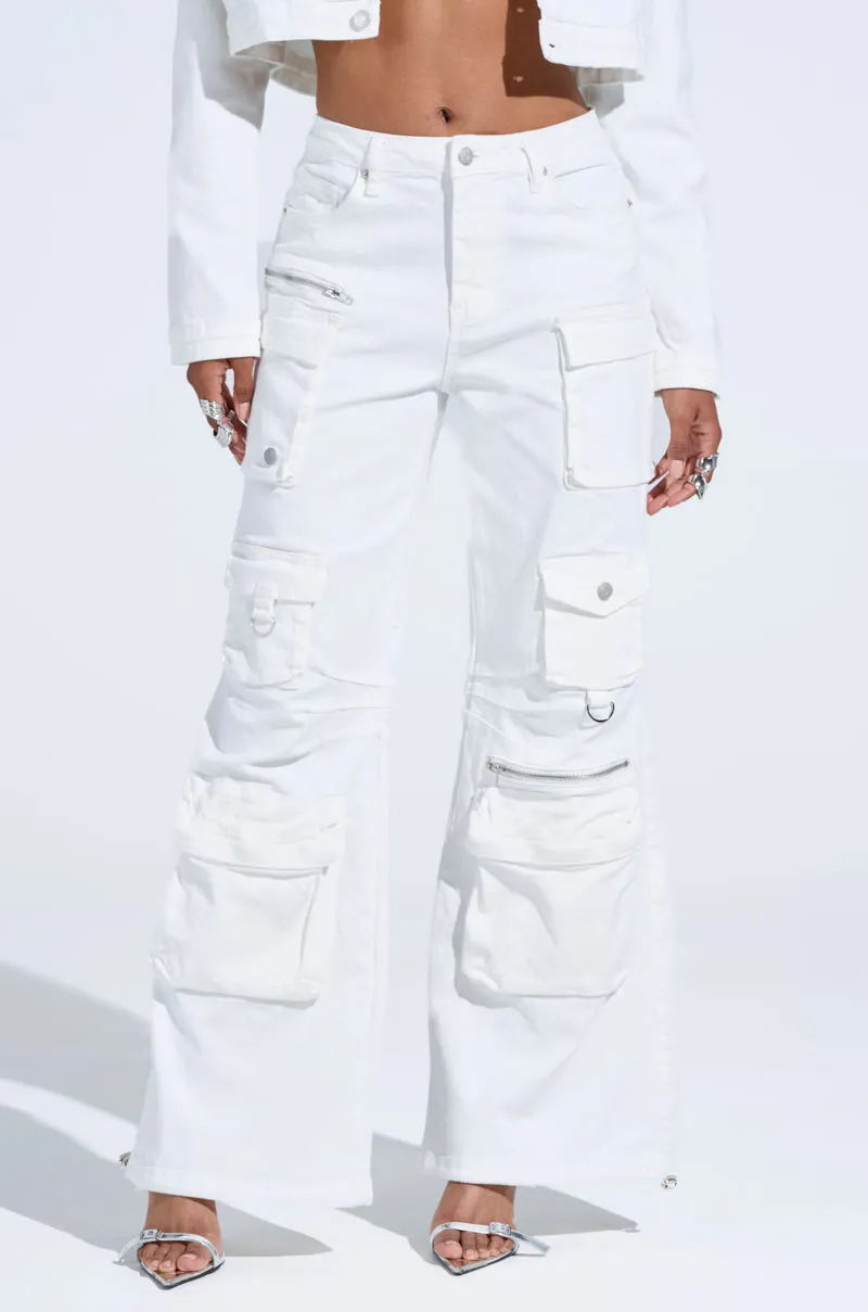 KYLIE CARGO DENIM PANTS sold by AKIRA product image thumbnail 2