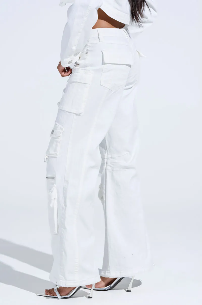 KYLIE CARGO DENIM PANTS sold by AKIRA product image thumbnail 4